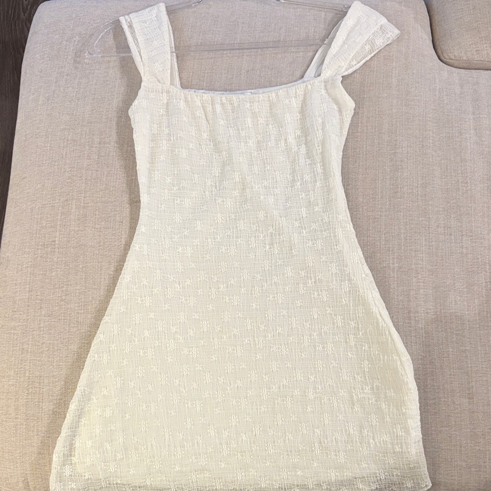 Princess Polly Cream Textured Mini Dress